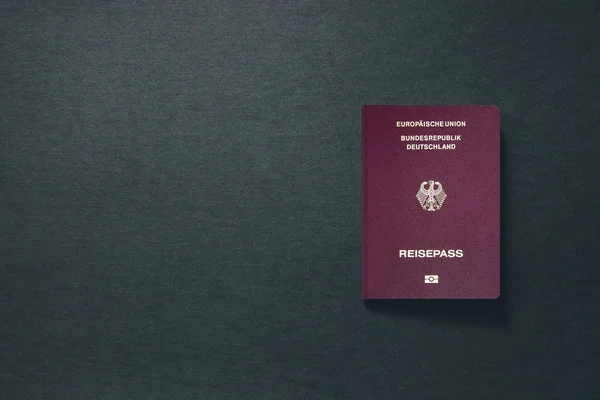 Austria Passport on dark background with copy space - 3d Illustration — стокове фото