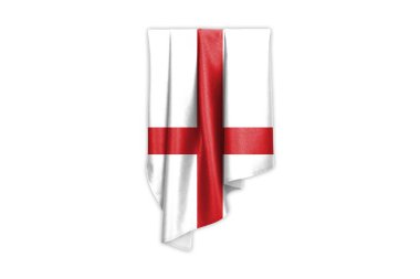 Seçme yolu ile güzel parlak ipek desenli İngiltere Bayrağı - 3D Görüntü