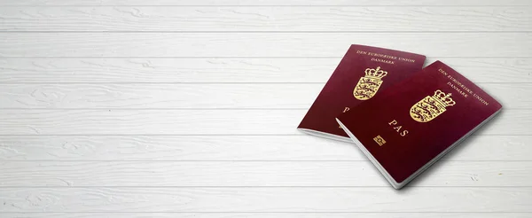 Δανέζικα Διαβατήρια Ξύλινα Γραμμές Background Banner Copy Space Illustration — Φωτογραφία Αρχείου