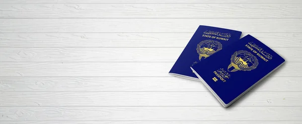 Διαβατήρια Κουβέιτ Στο Wood Lines Background Banner Copy Space Illustration — Φωτογραφία Αρχείου