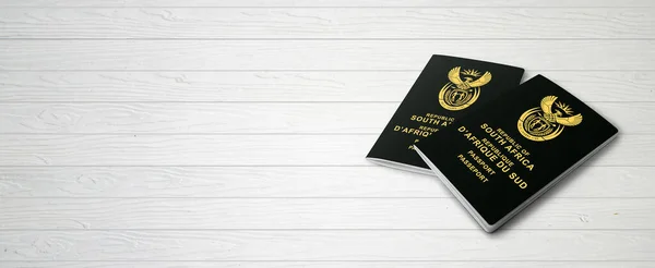 South African Passports Wood Lines Background Banner Copy Space Illustration — 스톡 사진