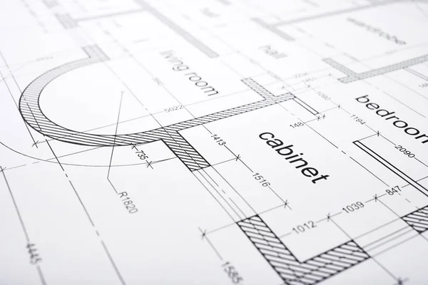 Construcción del dibujo del edificio — Foto de Stock