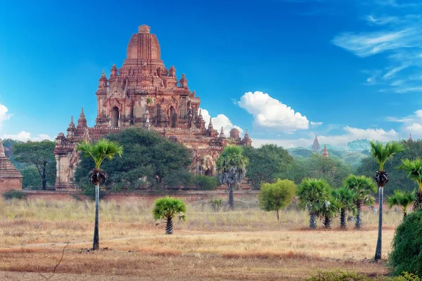 Amanecer Escénico Impresionante Zona Arqueológica Bagan Myanmar Bagan Una Ciudad — Foto de Stock