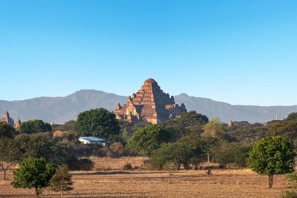 Templo Dhammayan Gyi Amanecer Zona Arqueológica Sobre Bagan Myanmar Bagan — Foto de Stock