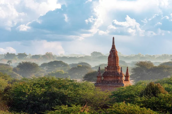 Malowniczy Oszałamiający Wschód Słońca Strefie Archeologicznej Nad Bagan Mjanmie Bagan — Zdjęcie stockowe