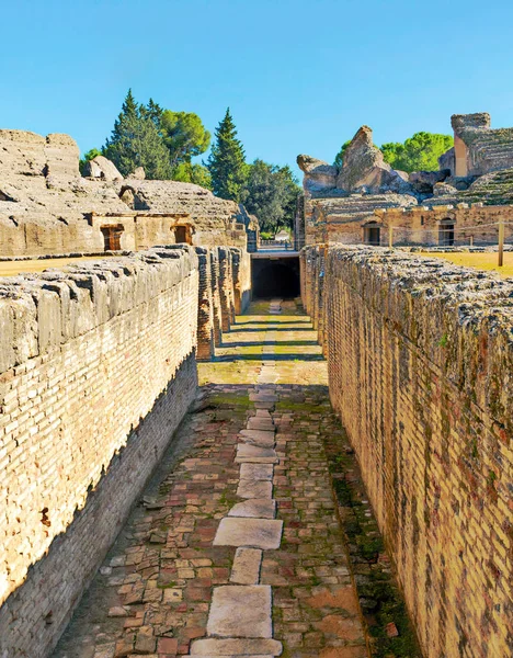 Ruinas Romanas Itálica Andalucía Día Soleado Sur España —  Fotos de Stock