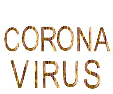 Beyaz arkaplanda harf ile yazılan virüs