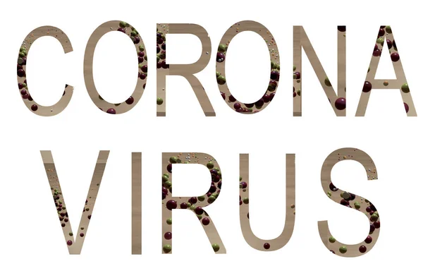 Virus Schrijven Met Brief Witte Achtergrond — Stockfoto