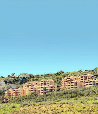 Güneşli bir günde İspanya 'nın sesindeki Casares Dağı