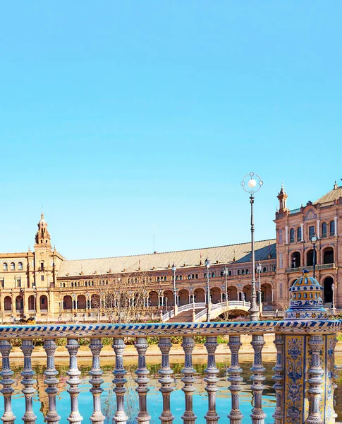 Plaza Van Spanje Sevilla Het Zuiden Van Spanje Het Een — Stockfoto