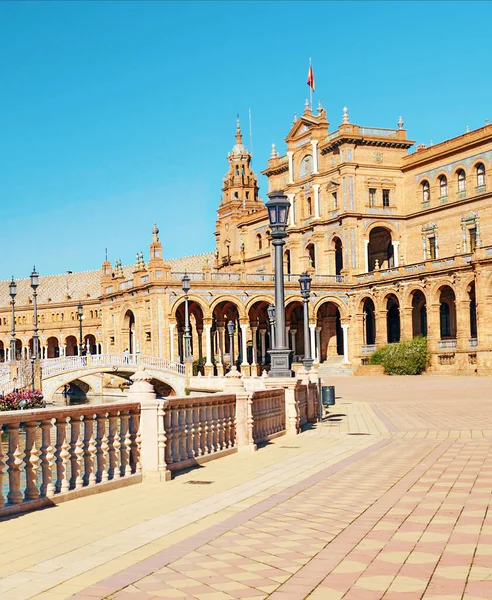 Plaza Van Spanje Sevilla Het Zuiden Van Spanje Het Een — Stockfoto