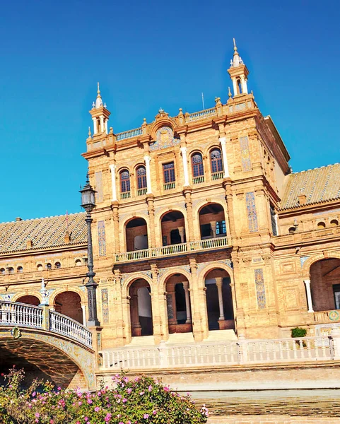 Plaza Van Spanje Sevilla Het Zuiden Van Spanje Het Een — Stockfoto