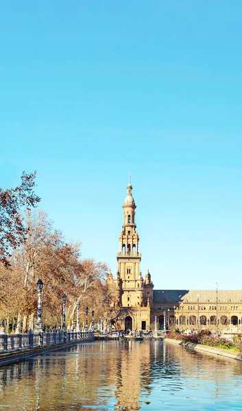 Plaza Van Spanje Sevilla Het Zuiden Van Spanje Het Een — Stockfoto