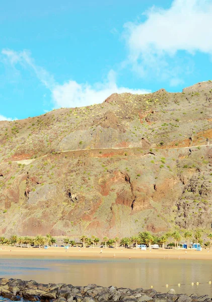 Strand Von Teresitas Auf Teneriffa Einem Sonnigen Tag — Stockfoto