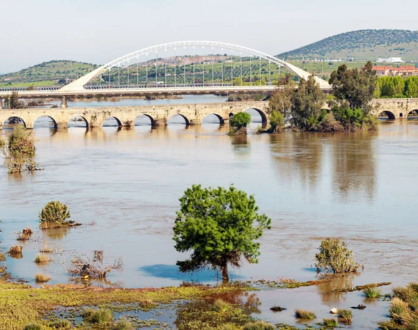 Pont Romain Sur Rivière Guadiana Dans Ville Espagnole Merida — Photo