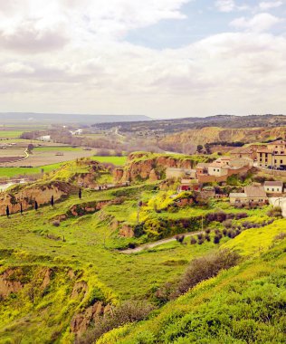 Toro 'nun Tarlaları Zamora' da Bulutlu bir günde