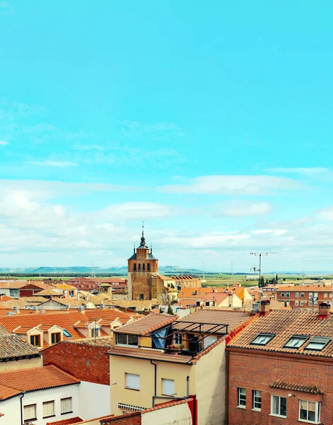 Village Tordesillas Valladolid Cloudy Day — Stock Photo, Image