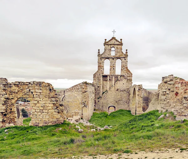 Ruine Einer Kirche Mota Del Marques Einem Bewölkten Tag — Stockfoto