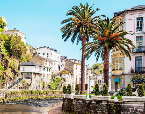 Luarca Dorp Asturië Het Noorden Van Spanje Een Bewolkte Dag — Stockfoto