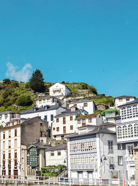 Pueblo Luarca Asturias Norte España Día Nublado — Foto de Stock