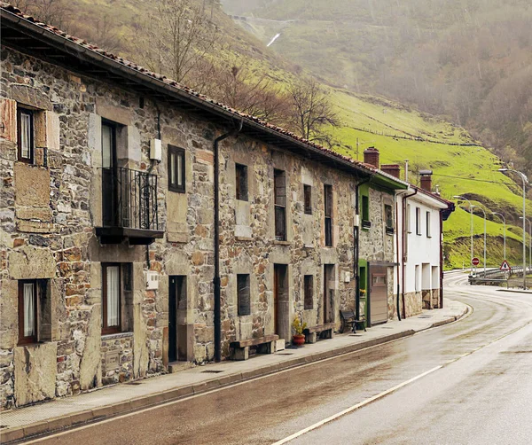 Pueblo Pajares Asturias Norte España Día Nublado —  Fotos de Stock