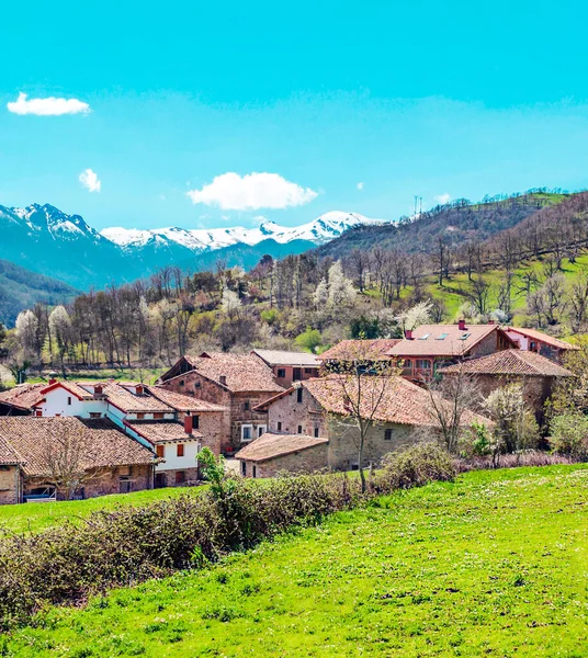 Село Могровехо Півночі Іспанії Сонячний День — стокове фото