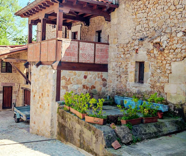 Dorf Santillana Del Mar Nordspanien Einem Bewölkten Tag — Stockfoto