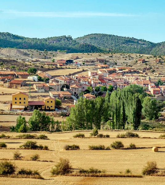 Góry Albarracin Teruel Słoneczny Dzień Znajduje Się Centrum Hiszpanii — Zdjęcie stockowe