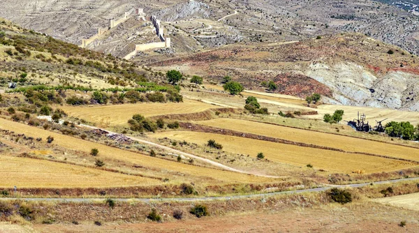 Bergen Van Albarracin Teruel Een Zonnige Dag Het Ligt Het — Stockfoto