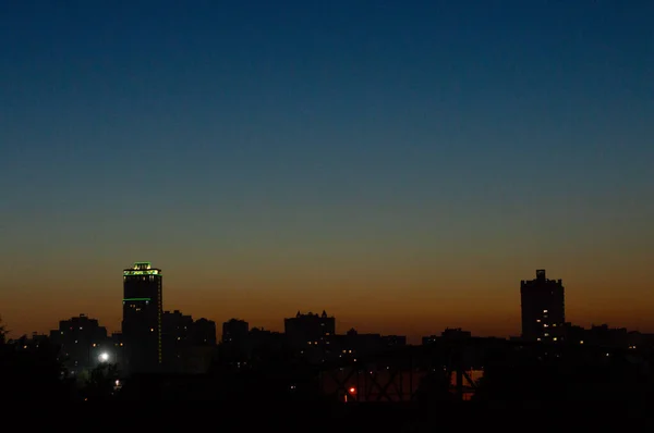 Noite Cai Cidade — Fotografia de Stock
