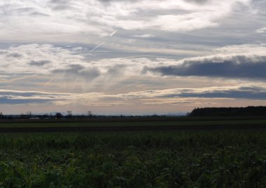 Güney Almanya 'da kırsal alanda rüzgar esiyor.