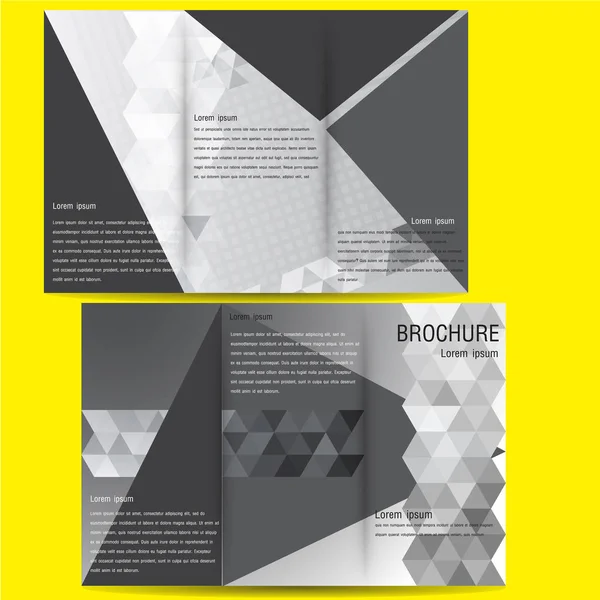 Vector business sjabloon brochureontwerp met zwart-wit ge — Stockvector