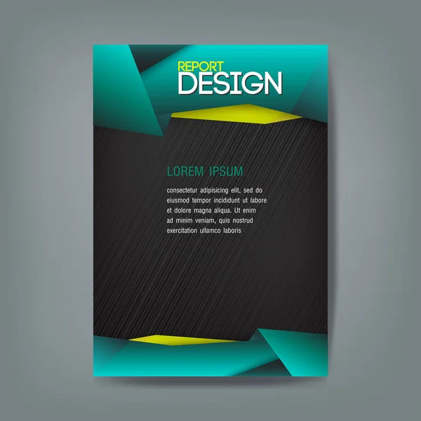 Cover report Vector design template origami modern style. Vector — Stock Vector