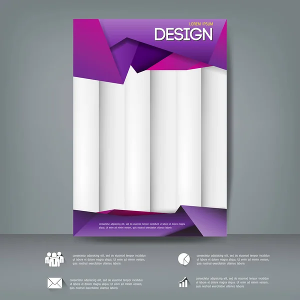 Relatório de capa Modelo de design vetorial estilo moderno. Vector illustr — Vetor de Stock