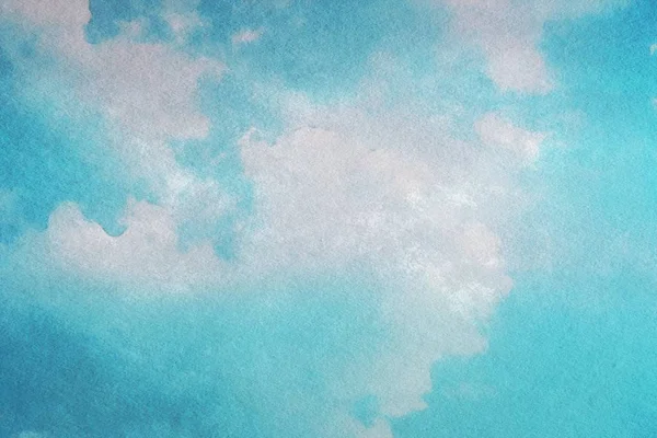 Sky and clouds with watercolor, abstract watercolor background i — Stock Photo, Image