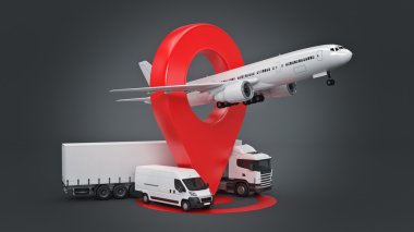 GPS izleme. 3D render