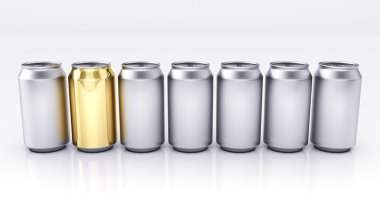 Alüminyum izole. 3D render