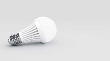 Parlayan Led ampul. 3D render
