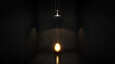 altın yumurta ışık altında. 3D render