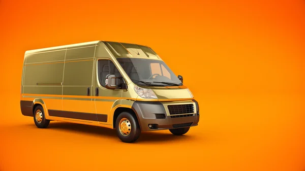 Transporte Gold Truck-Fast. Renderização 3D — Fotografia de Stock