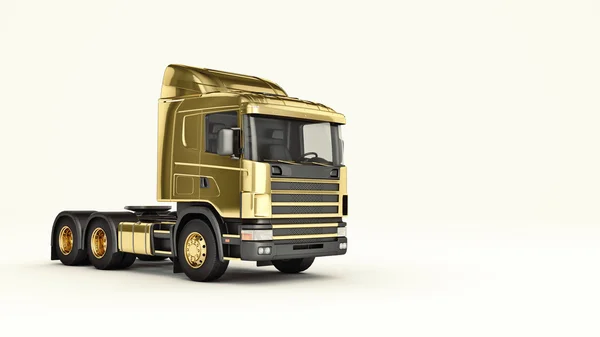Gold truck. renderowania 3D — Zdjęcie stockowe
