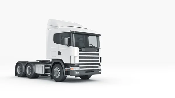 Witte vrachtwagen. 3D-rendering — Stockfoto