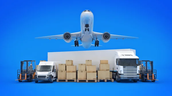 世界広い貨物輸送の概念。3 d レンダリング — ストック写真