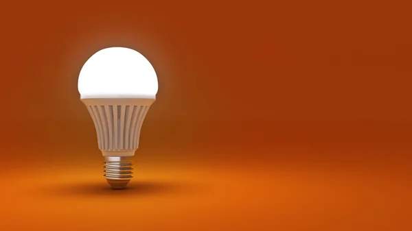 Lampadina LED incandescente. rendering 3d — Foto Stock