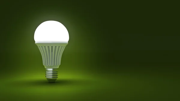 Glühende Glühbirne. 3D-Darstellung — Stockfoto