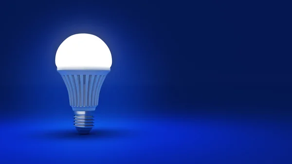 Lâmpada LED brilhante. Renderização 3d — Fotografia de Stock