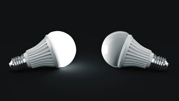 Lampadina LED incandescente. rendering 3d — Foto Stock