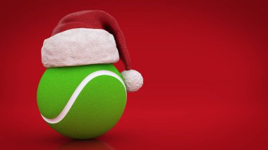 Noel kavramı. Tenis topu. 3D render