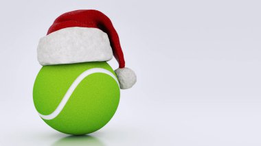 Noel kavramı. Tenis topu. 3D render