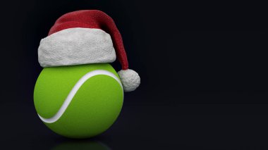 Noel kavramı. Tenis topu. 3D render